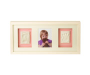 Photo and Foot/Handprint Triple Frame