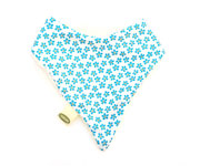 Bandana Asciugabavetta Fiori Azzurri