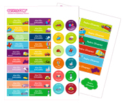 32 Vroom Vroom Iron-On Labels & 20 Stickers Combination Pack