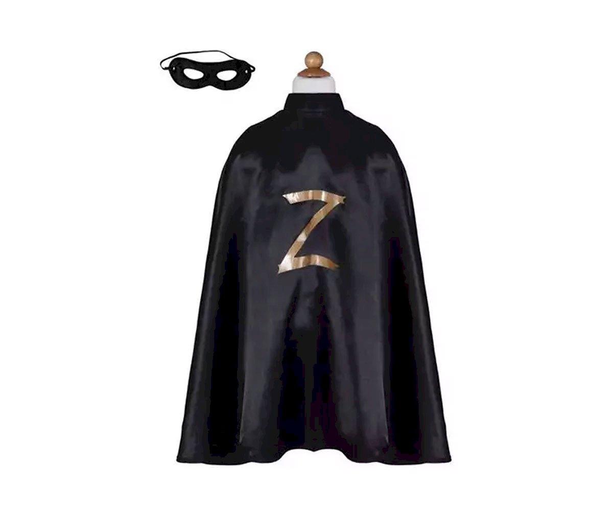 Disfraz Capa y Antifaz Zorro Negro