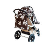 Bolsa Marr�n Flores Blancas