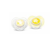 2 Soothers Avent Night 0-3M