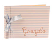 Blue, Beige and White Custom Baby Album AL 002.2