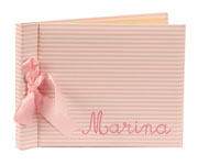Pink Stripes Custom Baby Album AL 003.1