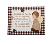 Chocolate Little Angel Name Board AO01.0