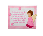 Pink Little Angel Name Board