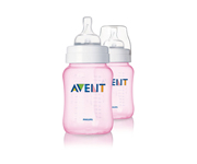 Pack 2 Biberon Personalizzati AVENT 260ML Rosa Classico