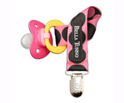 BT Pink Licorice Soother Clip