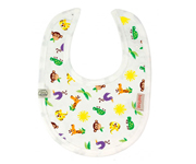 Organic Cotton Zoo Animals Bib