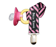 BT Zebra Pink Stripes Soother Clip