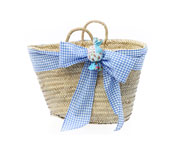 Blue Beach Basket with Matching Initial