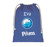 Bolsa Merienda Pitufos Marino Personalizada