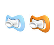 2 Succhietti Iiamo Peace Arancio/Azzurro 0-6M