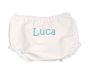 Culotte CJ White / Light Blue Ruffles