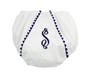 Culotte Pique Blanco Ribete Marino