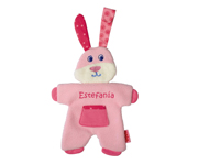 HABA Pink Bunny Personalised Soother Clip