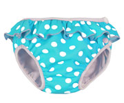 Turquoise Polka Dot Swim Nappy