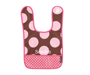 Cocoa Dots B12 Personalised Bib