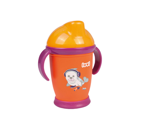 Copo Anti-gotas Lovi Hot&Cold Friends Laranja