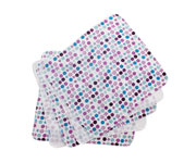 Purple Dotty Flowers Muslin Cloths Set