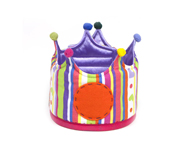 Large Stripes & Hearts Crown
