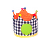 Large Blue Gingham Crown
