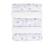 Classic Blue Muslin Cloths Set
