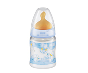 Biber�o Rose&Blue 120 ml NUK 0-6m L�tex
