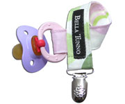 BT Pink Mod Dots/Pink Geo Soother Clip