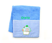 Blue Personalised Cupcake Towel