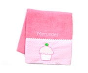 Pink Personalised Cupcake Towel
