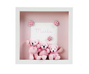Glass Case Pink Bears V008