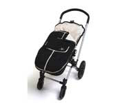 Black Leather-Look Wallaboo Footmuff