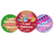 3 Pack Personalised Fast Food Badges