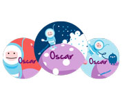 3 Pack Personalised Astronaut Badges