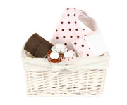 Small NewBorn Gift Basket (Pink or Blue)