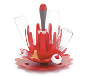 Splash Bottle Drying Rack Red