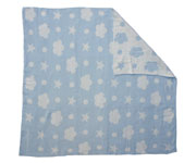 Copertina Lorena Canals Cotone Italiano Azzurro
