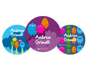 3 Pack Personalised Martian Badges