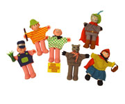 6 Finget Puppets Little Red Riding Hood