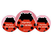 Pack 3 chapas Personalizadas Mariquita
