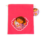 Bolsa Merienda Dora Rosa Personalizada