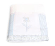 Toalla Flor bordada Azul Personalizable