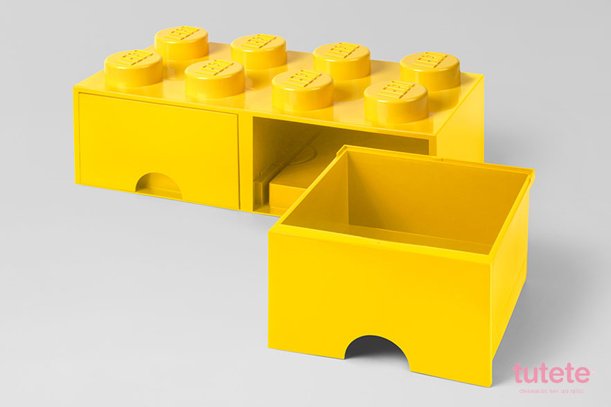 Caja de alamacenaje LEGO con cajón aqua