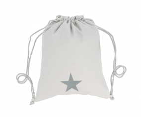Mochila Saco Personalizada Piqu Estrella Gris