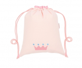 Mochila Saco Personalizada Piqu Corona Rosa