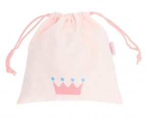 Bolsa Merienda Personalizada Piqu Corona Rosa