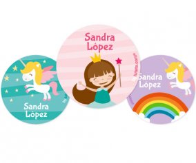 Pack 3 Distintivi Personalizzati Principessa