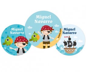 Pack 3 Distintivi Personalizzati Pirata