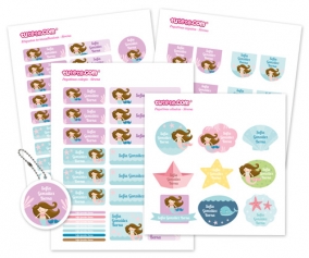 Iron-On Labels and Stickers Mermaid Combo Pack